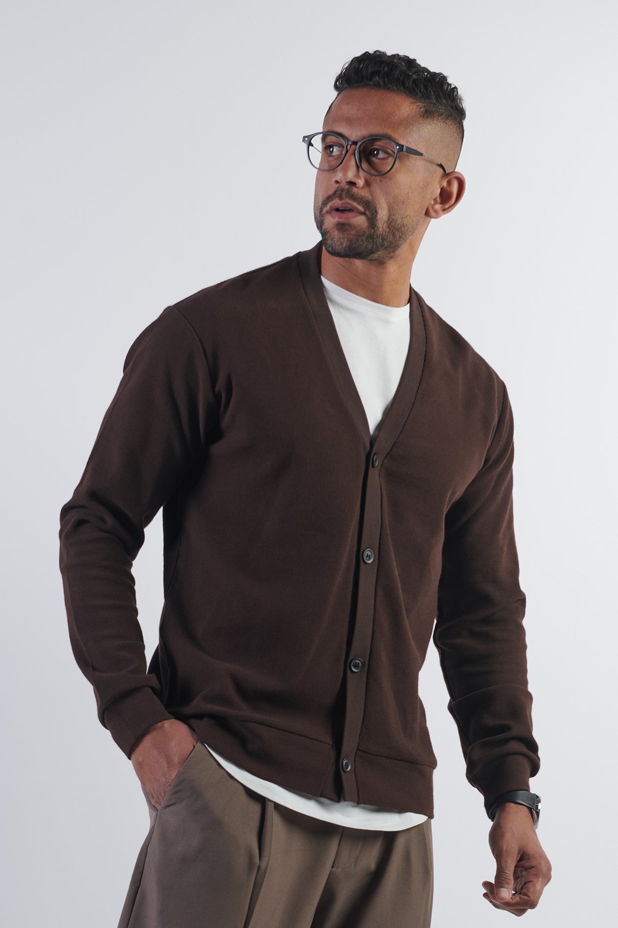 V-NECK CARDIGAN