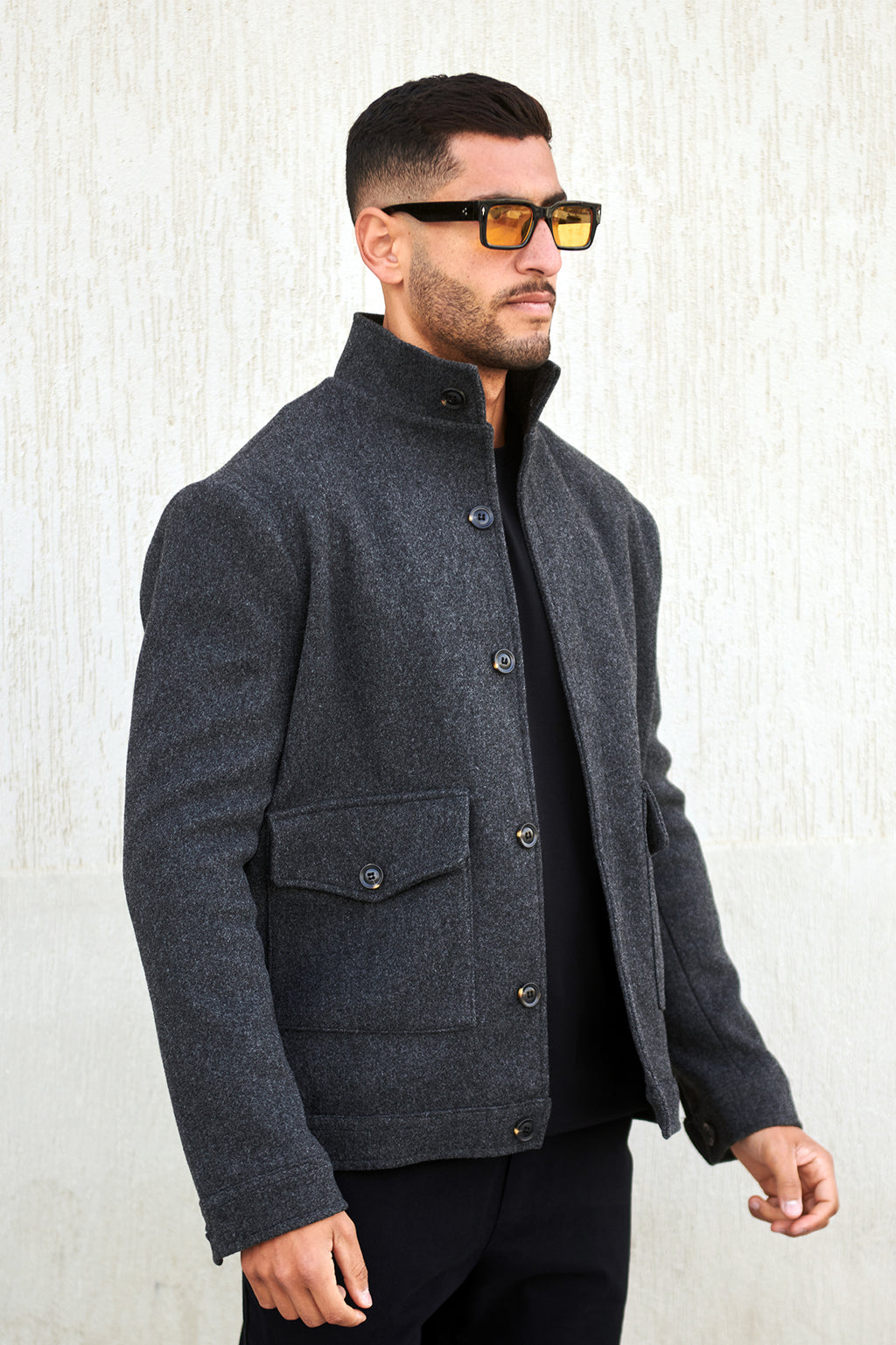 STRUCTURED WOOL COAT