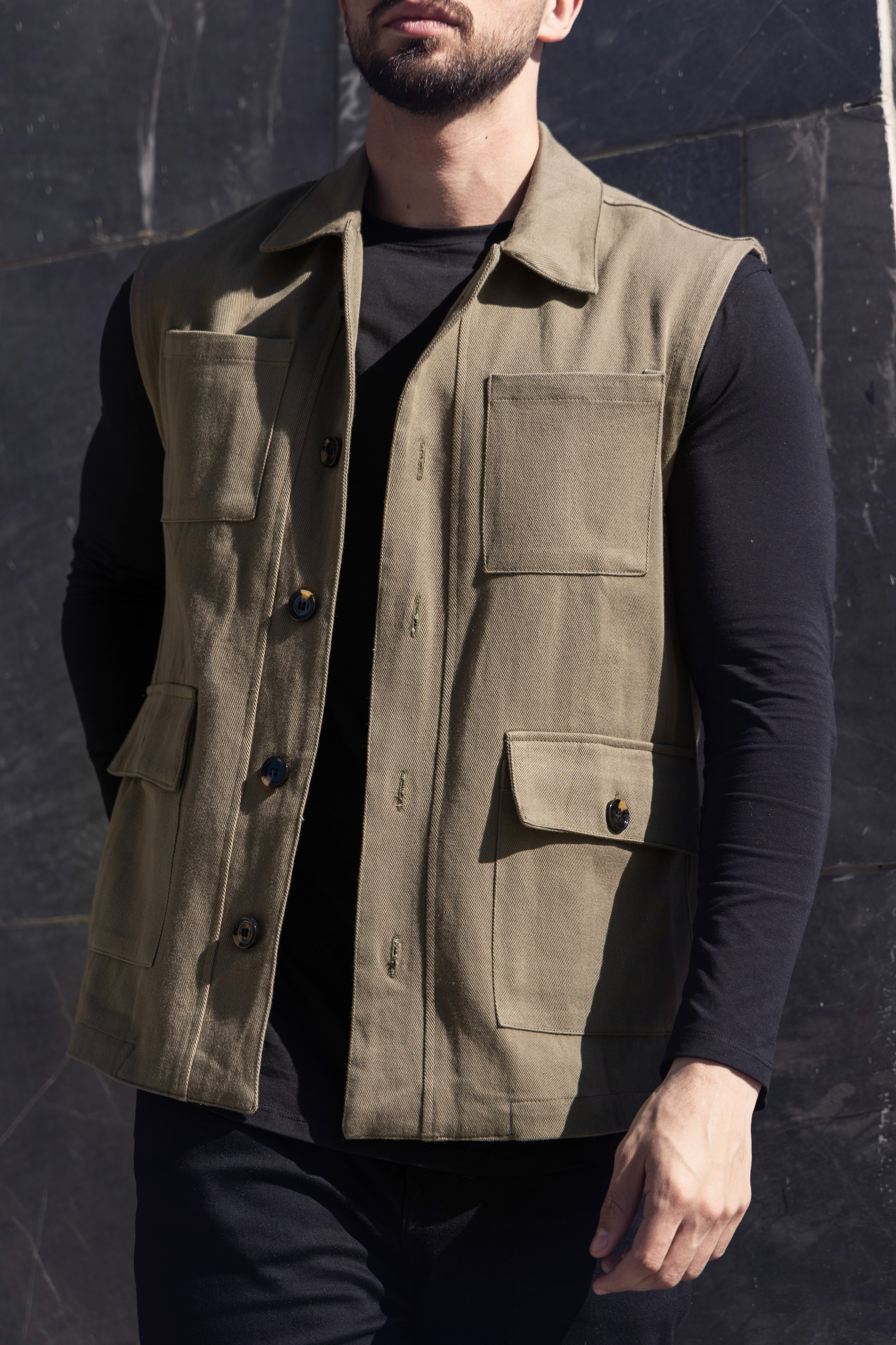 GABARDINE VEST